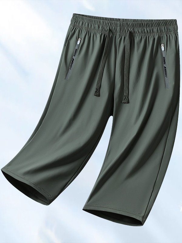 Damen Unifarben Caprihosen Gerade Hosen Lässig Sommer Shorts
