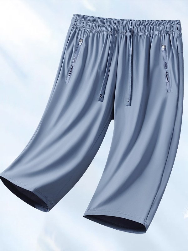 Damen Unifarben Caprihosen Gerade Hosen Lässig Sommer Shorts
