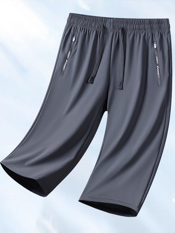 Damen Unifarben Caprihosen Gerade Hosen Lässig Sommer Shorts