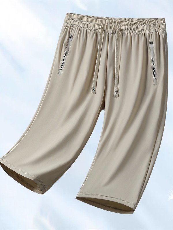 Damen Unifarben Caprihosen Gerade Hosen Lässig Sommer Shorts