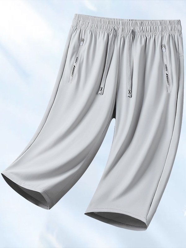 Damen Unifarben Caprihosen Gerade Hosen Lässig Sommer Shorts