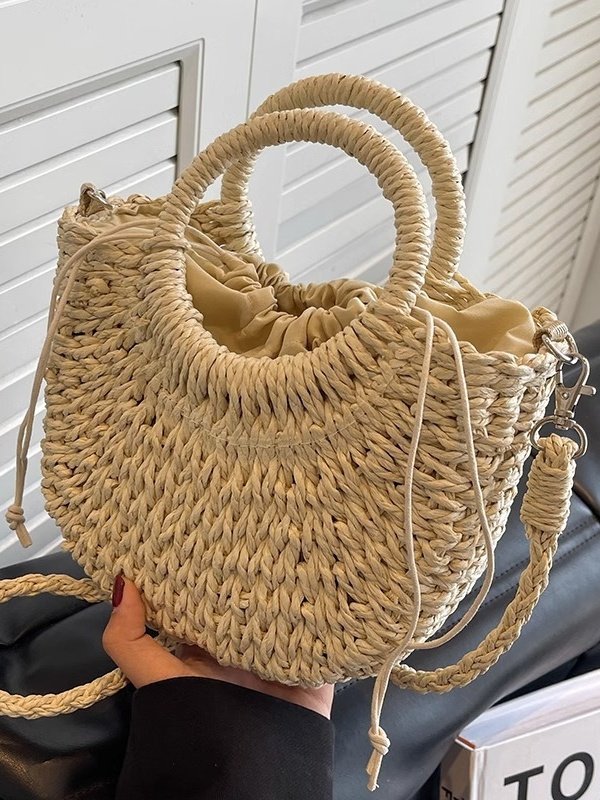 Gewebe Tasche GROSSE KAPAZITÄT Stroh Tasche Neuer Stil Feuer Gewebe Urlaub Stil Strand Vielseitig Schulter Bote Tasche