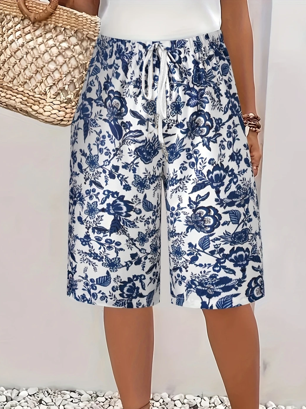 Damen Geblümt Fünfte Hose Hose Lässig Sommer Hose
