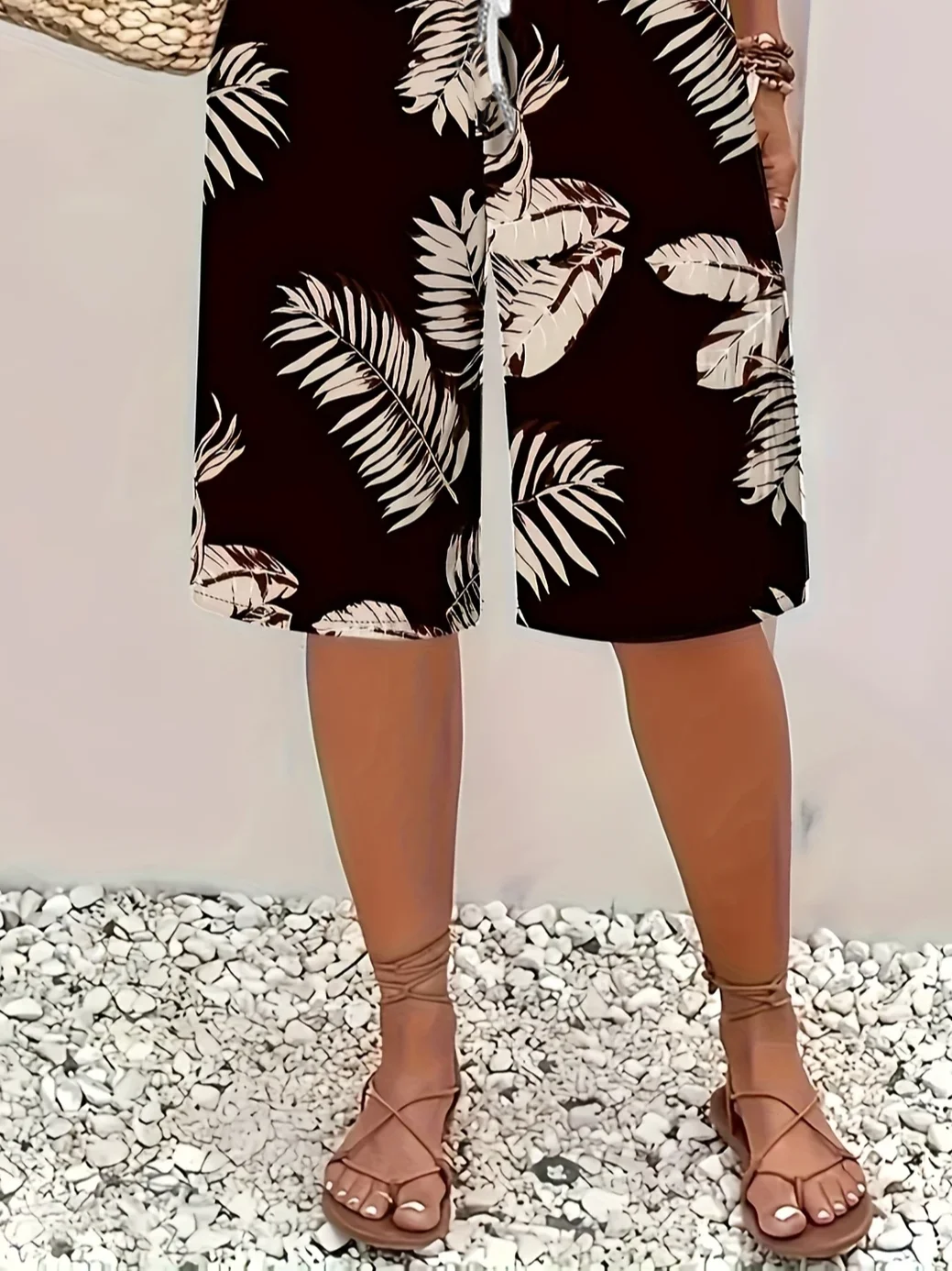 Damen Geblümt Fünfte Hose Hose Lässig Sommer Hose