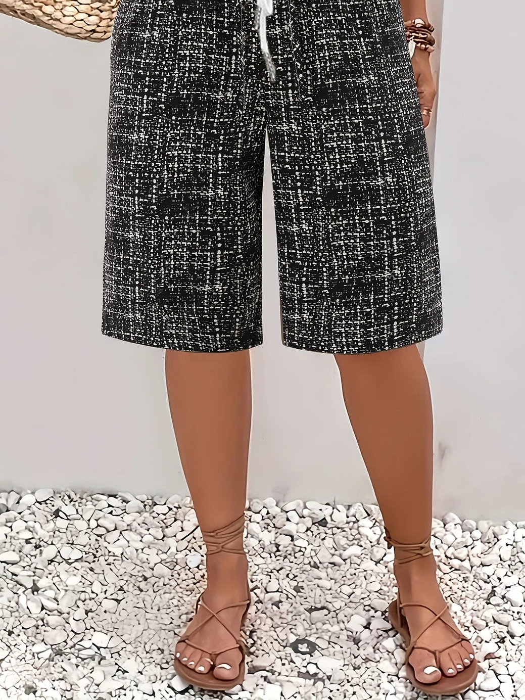 Damen Abstrakt Fünfte Hose Hose Lässig Sommer Hose