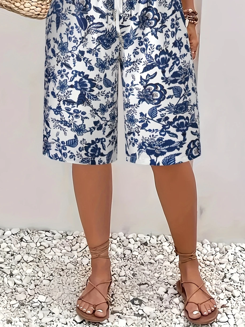 Damen Geblümt Fünfte Hose Hose Lässig Sommer Hose