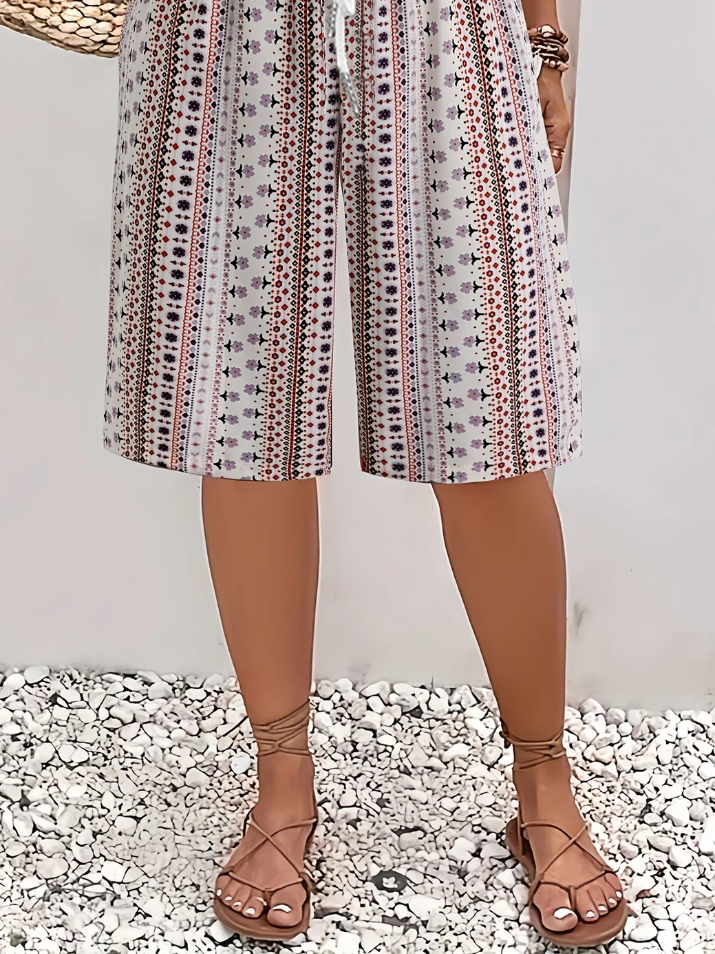Damen Geblümt Fünfte Hose Hose Lässig Sommer Hose