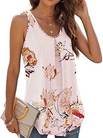 Damen Ärmellos Tanktop Oberteile Leibchen Sommer Unifarben Gerüscht Rundhals Täglich Sport Oberteile