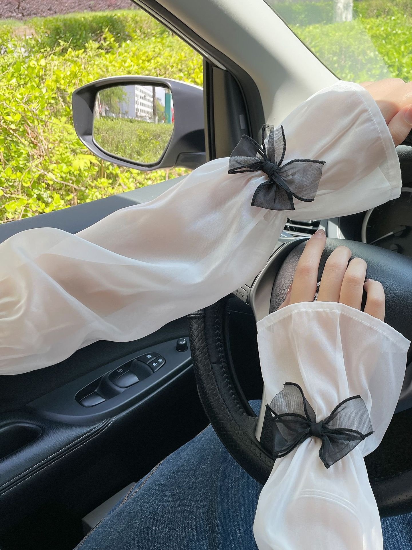 Outdoor Sonne Schutz Weit Ärmel für Damen Anti-Ultraviolett Arm Wachen Sommer Fahren Mesh Handschuhe Dünn Spitze Eis Ärmel