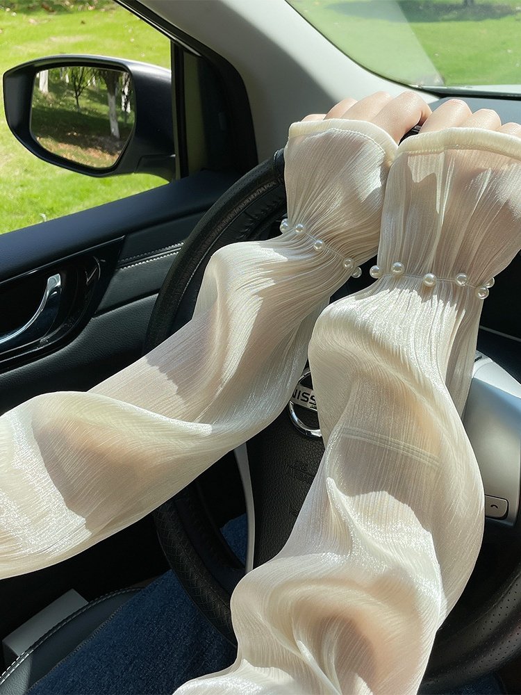 Outdoor Sonne Schutz Weit Ärmel für Damen Anti-Ultraviolett Arm Wachen Sommer Fahren Mesh Handschuhe Dünn Spitze Eis Ärmel