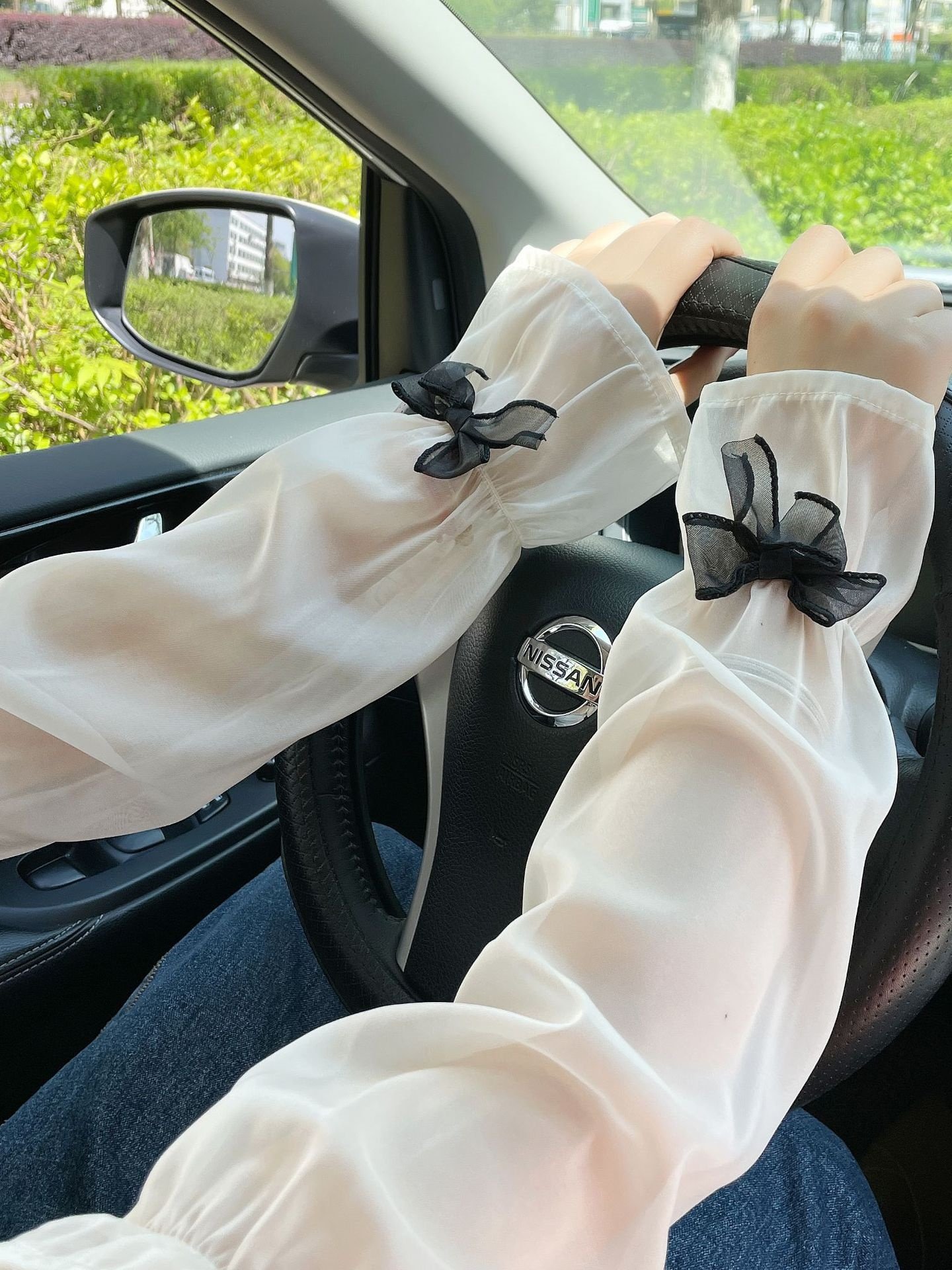 Outdoor Sonne Schutz Weit Ärmel für Damen Anti-Ultraviolett Arm Wachen Sommer Fahren Mesh Handschuhe Dünn Spitze Eis Ärmel