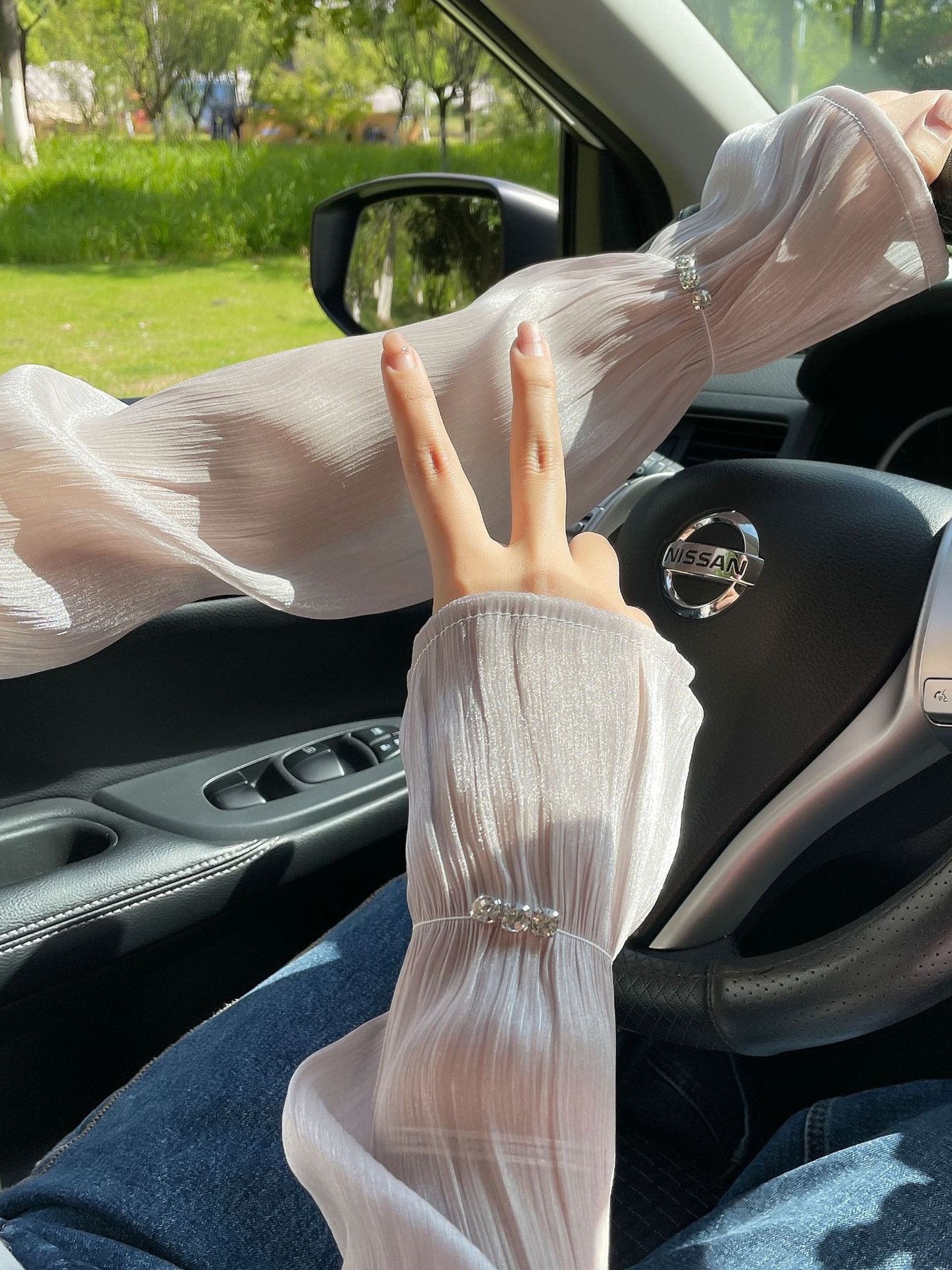 Outdoor Sonne Schutz Weit Ärmel für Damen Anti-Ultraviolett Arm Wachen Sommer Fahren Mesh Handschuhe Dünn Spitze Eis Ärmel