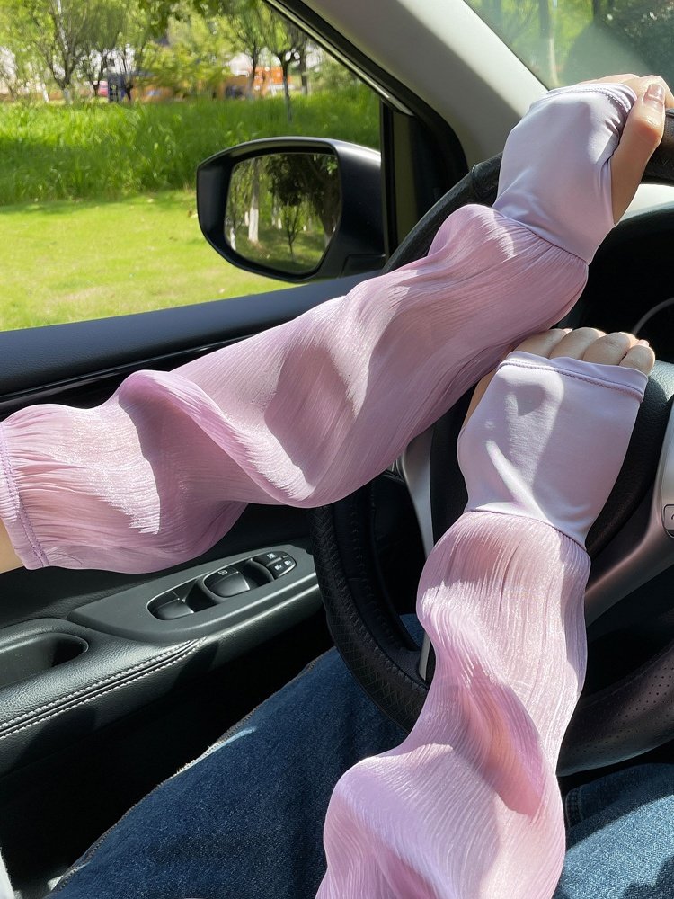 Outdoor Sonne Schutz Weit Ärmel für Damen Anti-Ultraviolett Arm Wachen Sommer Fahren Mesh Handschuhe Dünn Spitze Eis Ärmel