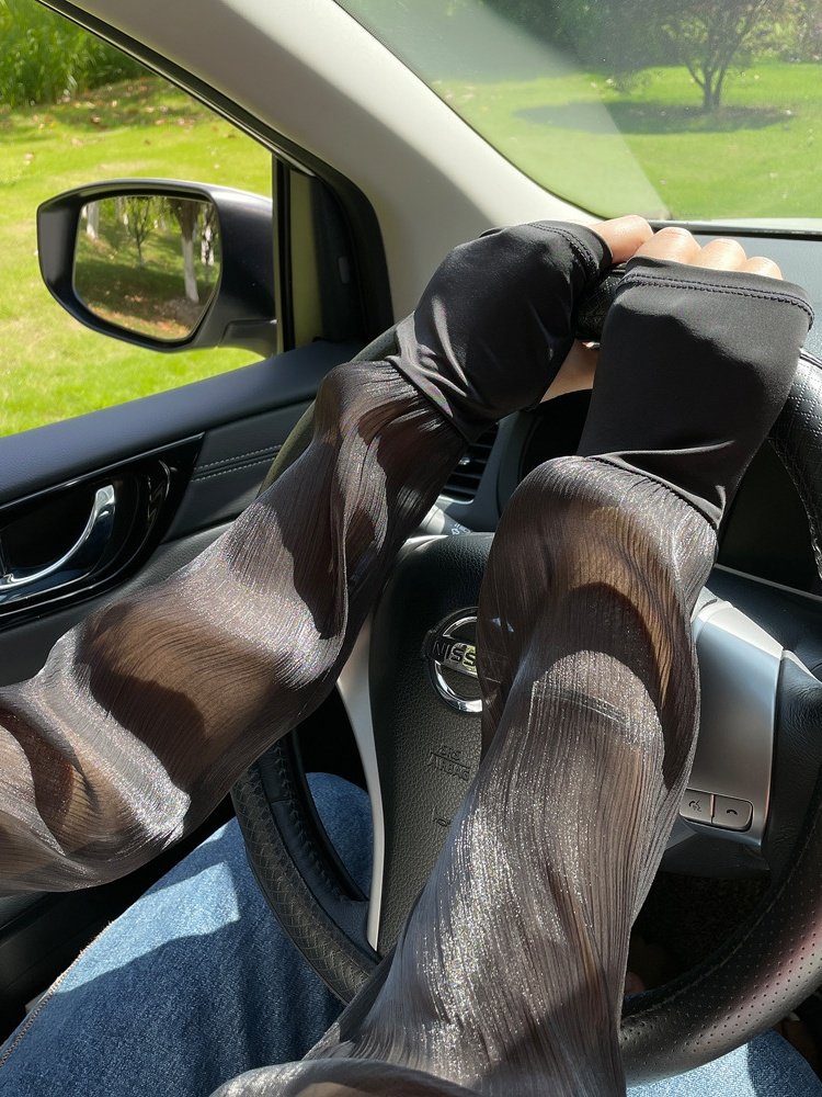 Outdoor Sonne Schutz Weit Ärmel für Damen Anti-Ultraviolett Arm Wachen Sommer Fahren Mesh Handschuhe Dünn Spitze Eis Ärmel