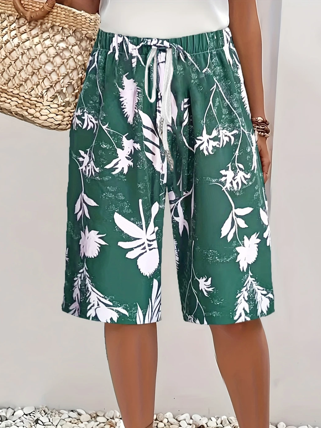 Damen Geblümt Fünfte Hose Hose Lässig Sommer Hose