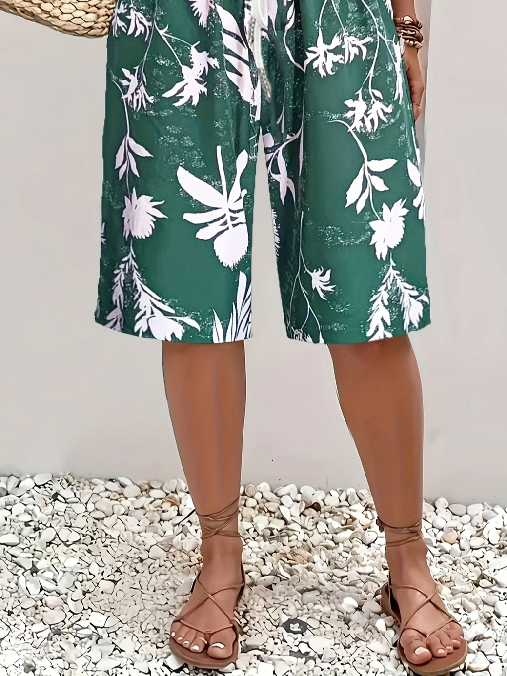 Damen Geblümt Fünfte Hose Hose Lässig Sommer Hose