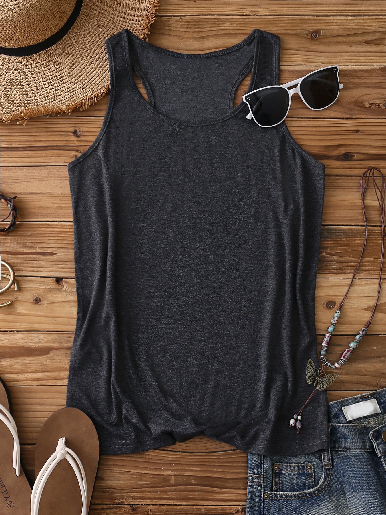 Damen Ärmellos Tanktop Oberteile Leibchen Sommer Unifarben Stehkragen Täglich Sexy Oberteile