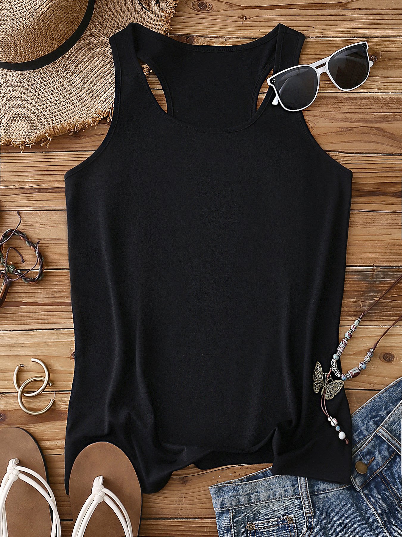 Damen Ärmellos Tanktop Oberteile Leibchen Sommer Unifarben Stehkragen Täglich Sexy Oberteile