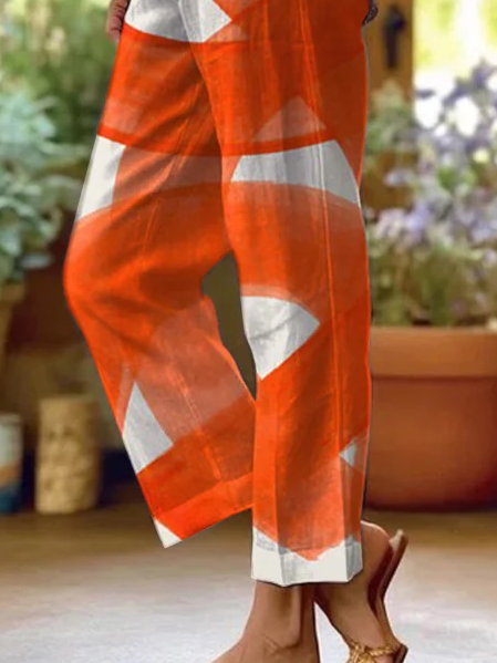 Damen Abstrakt Lang Hose Lässig Frühling/Herbst Hose