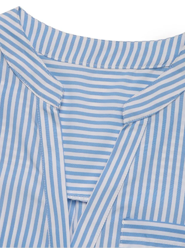 Damen Gestreift V-Ausschnitt Ärmellos Lässig Sommer Baumwolle Jumpsuit