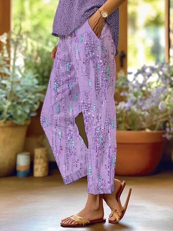 Damen Abstrakt Lang Hose Lässig Frühling/Herbst Hose