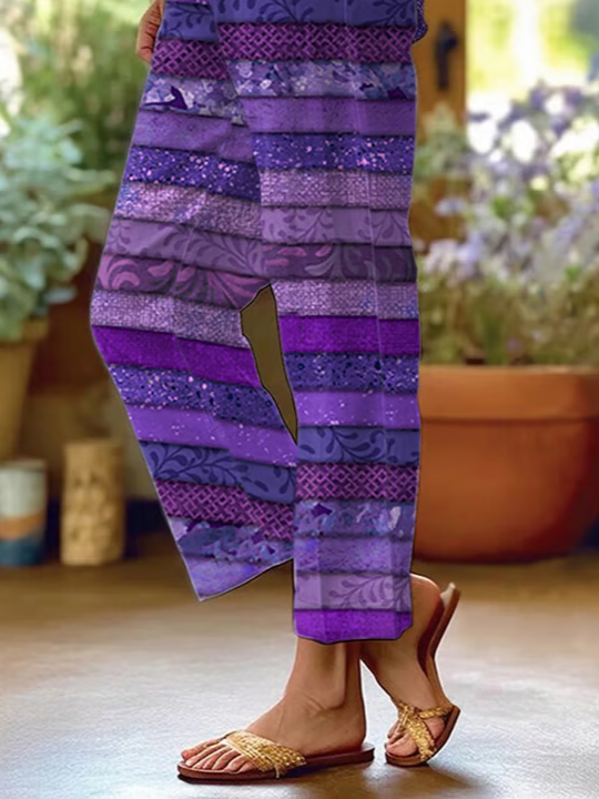 Damen Geblümt Lang Hose Lässig Frühling/Herbst Hose