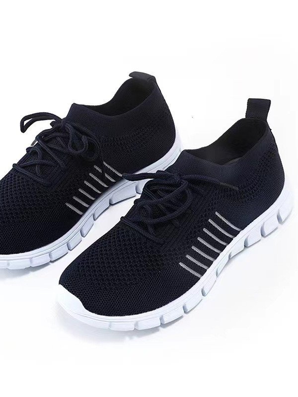 Frühling und Herbst Flyknit Atmungsaktiv Rutschfest Leicht Mesh Sport Schuhe