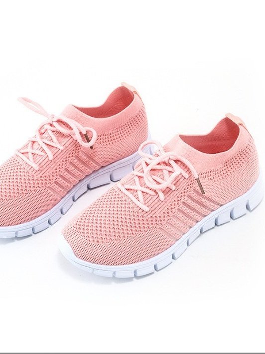 Frühling und Herbst Flyknit Atmungsaktiv Rutschfest Leicht Mesh Sport Schuhe