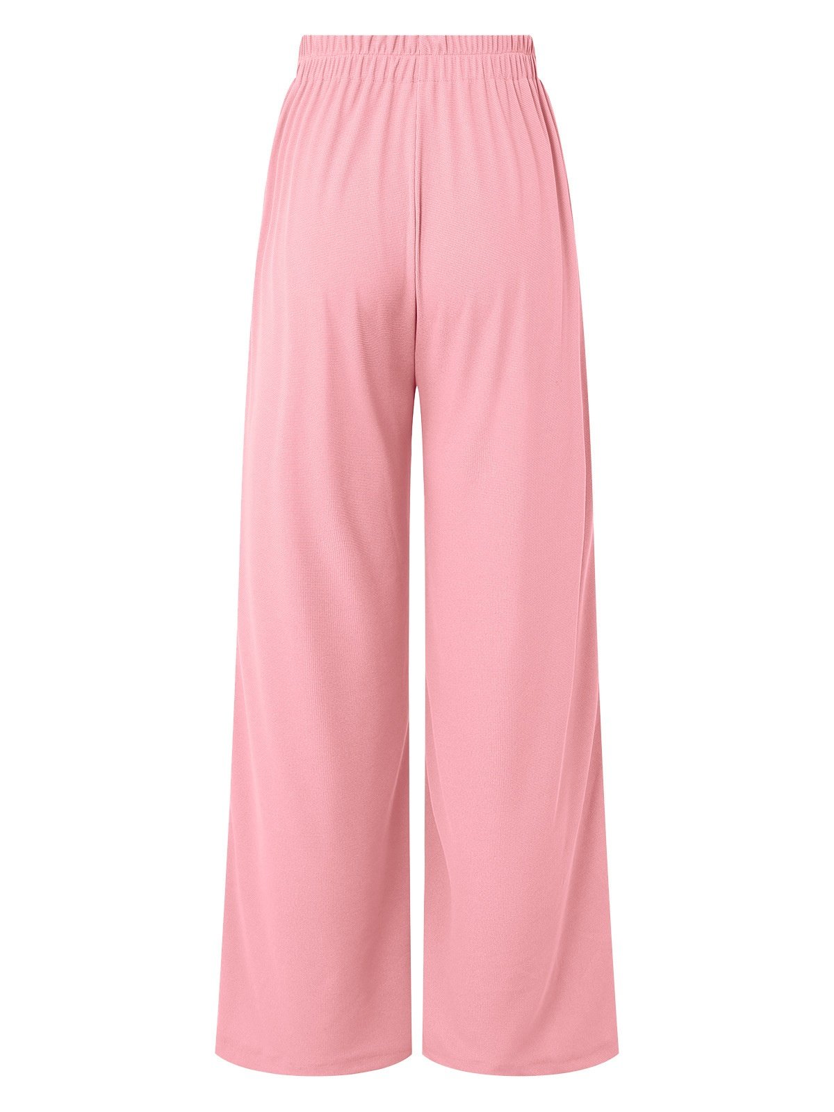 Damen Unifarben Lang Elastische Taille Hose Lässig Frühling/Herbst Hose