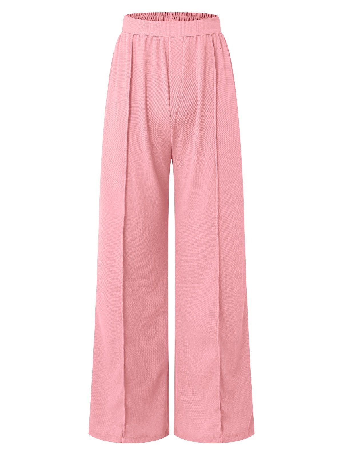 Damen Unifarben Lang Elastische Taille Hose Lässig Frühling/Herbst Hose