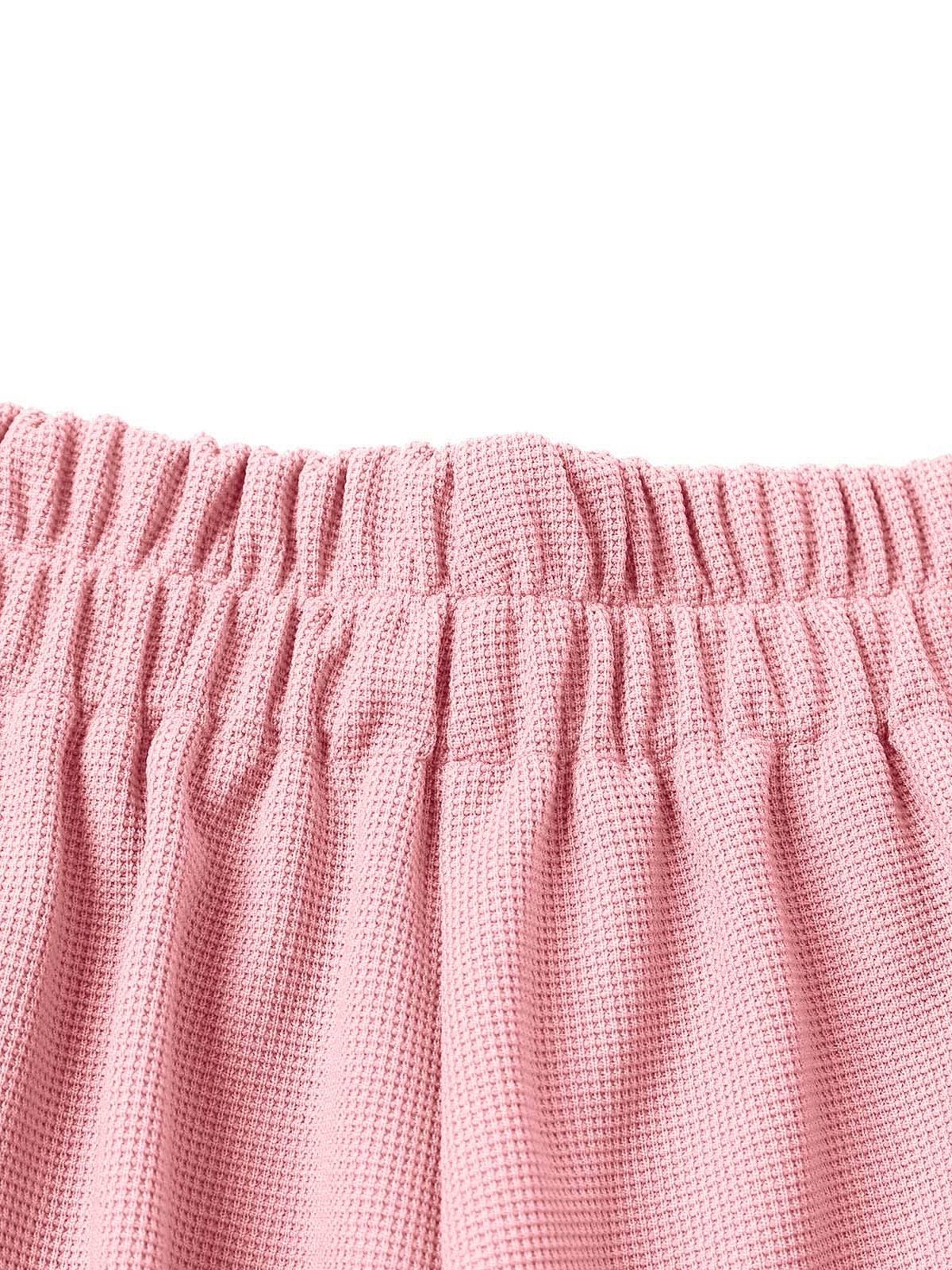 Damen Unifarben Lang Elastische Taille Hose Lässig Frühling/Herbst Hose