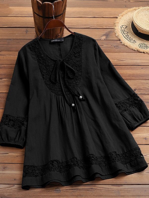 Damen Geblümt Langarm T-Shirts T-Shirt Rundhals Jacquard Lässig Frühling/Herbst Oberteile