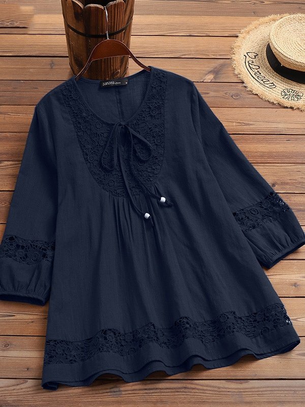 Damen Geblümt Langarm T-Shirts T-Shirt Rundhals Jacquard Lässig Frühling/Herbst Oberteile