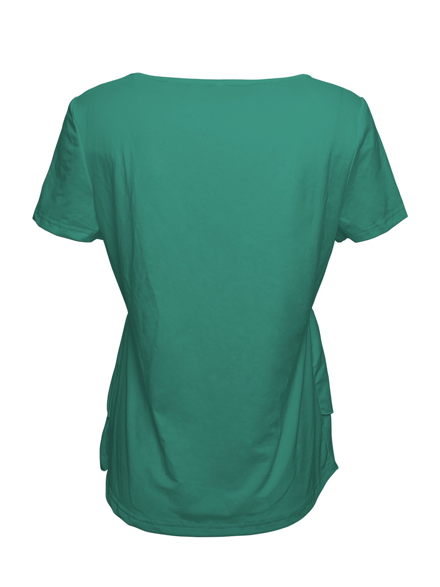 Damen Unifarben Kurzarm T-Shirts T-Shirt Rundhals Lässig Sommer Oberteile