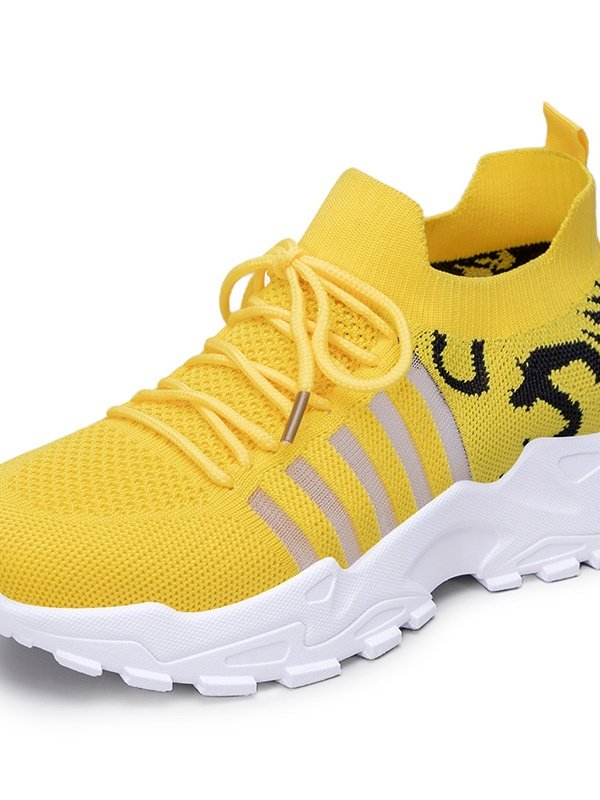 Neu grenzüberschreitend Schuhe für Damen Atmungsaktiv Fliegend Gewebe Sport Schuhe Retro Koreanisch Lässig Sport Schuhe
