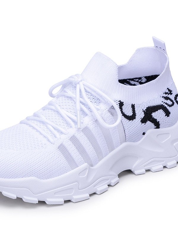 Neu grenzüberschreitend Schuhe für Damen Atmungsaktiv Fliegend Gewebe Sport Schuhe Retro Koreanisch Lässig Sport Schuhe