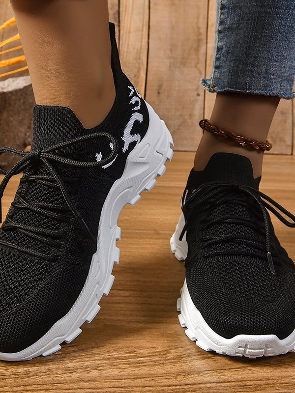 Neu grenzüberschreitend Schuhe für Damen Atmungsaktiv Fliegend Gewebe Sport Schuhe Retro Koreanisch Lässig Sport Schuhe