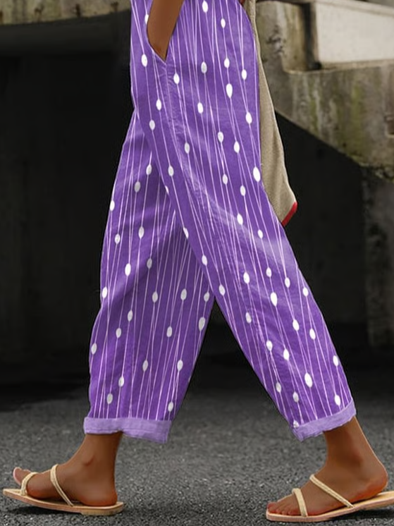 Damen Gestreift Lang Hose Lässig Frühling/Herbst Hose