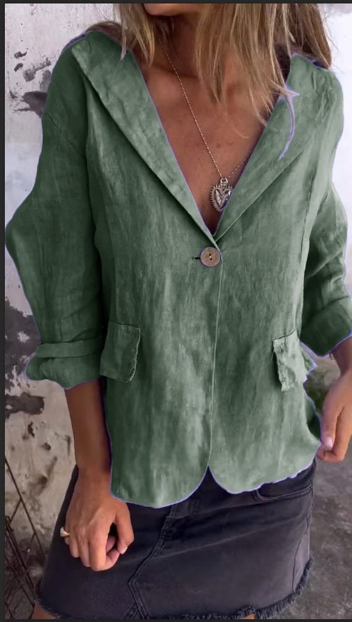 Damen Unifarben Frühling/Herbst Oberbekleidung Retro Schnalle Langarm Stehkragen Regelmäßig Blazer