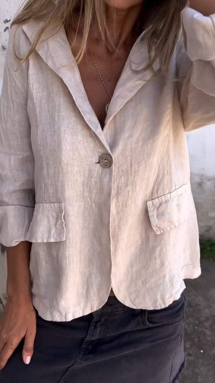 Damen Unifarben Frühling/Herbst Oberbekleidung Retro Schnalle Langarm Stehkragen Regelmäßig Blazer