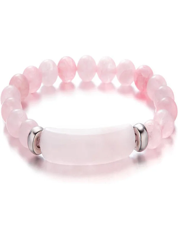 Neu Naturstein 8mm Amethyst Rosa Quarz zerquetscht Stein Schmetterling Zweiteiliges Armband