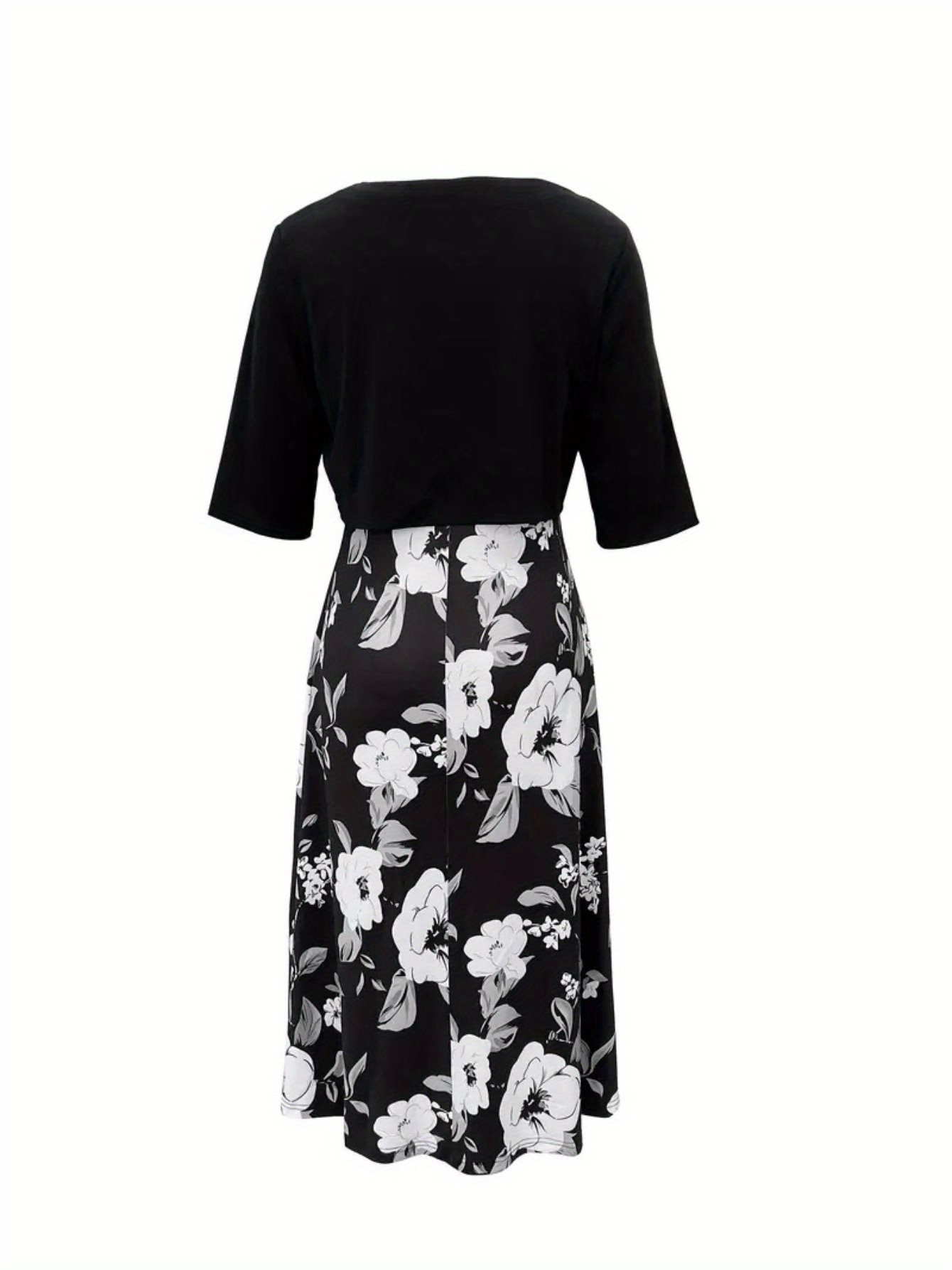Damen Geblümt Print Zweiteiliges Set Täglich Kurzarm Lässig Sommer Mantel mit Rock Matching Set