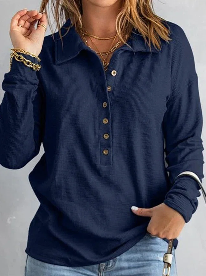 Damen Unifarben Stehkragen Nahtverarbeitung Retro Frühling/Herbst Langarm Sweatshirt
