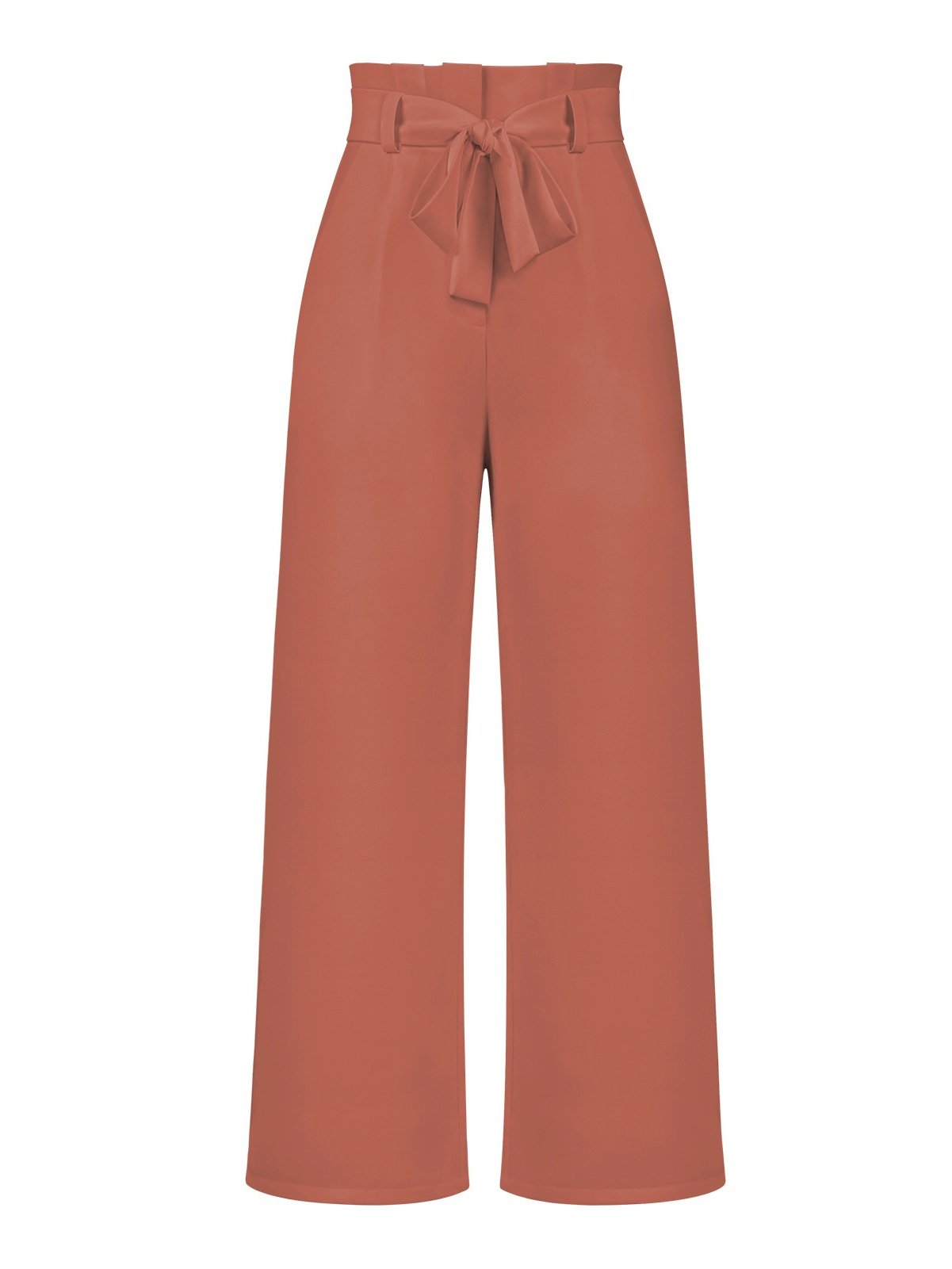Damen Unifarben Lang Elastische Taille Hose Lässig Frühling/Herbst Hose