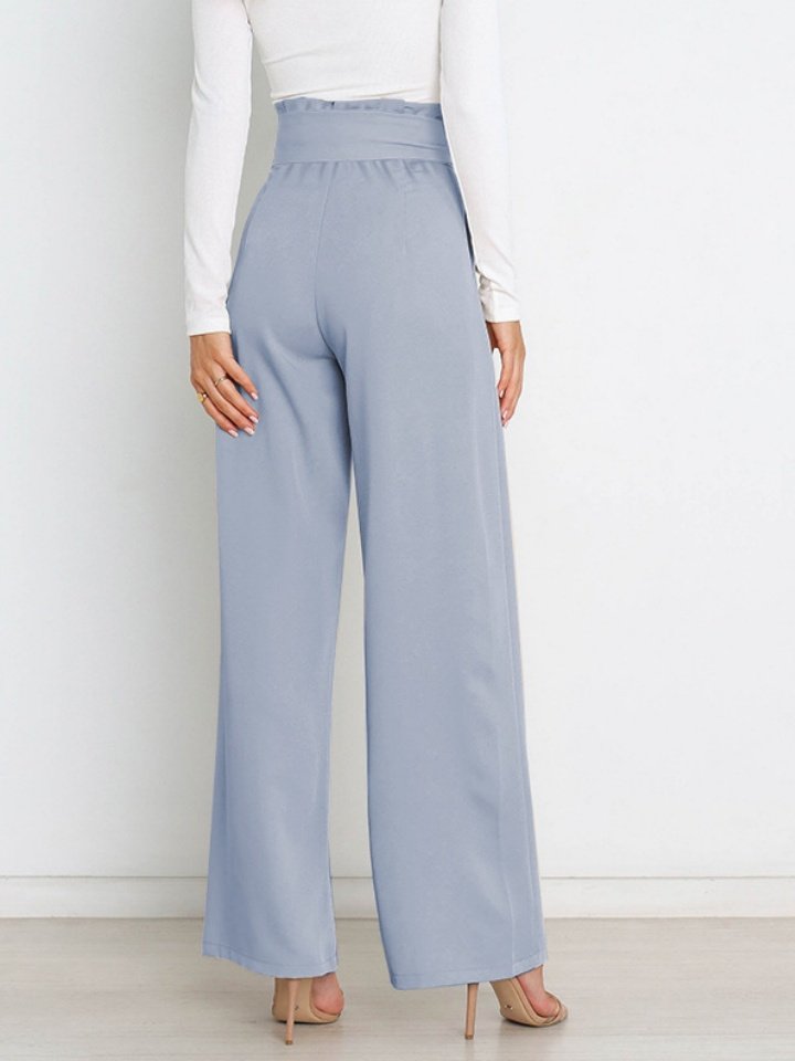 Damen Unifarben Lang Elastische Taille Hose Lässig Frühling/Herbst Hose