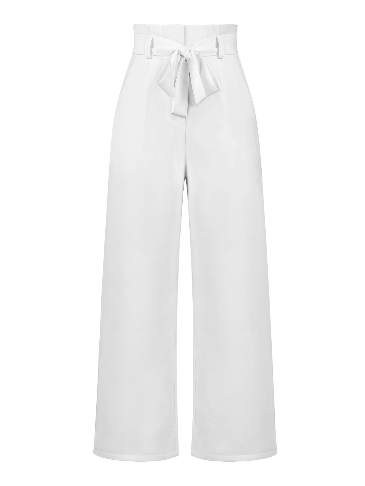 Damen Unifarben Lang Elastische Taille Hose Lässig Frühling/Herbst Hose