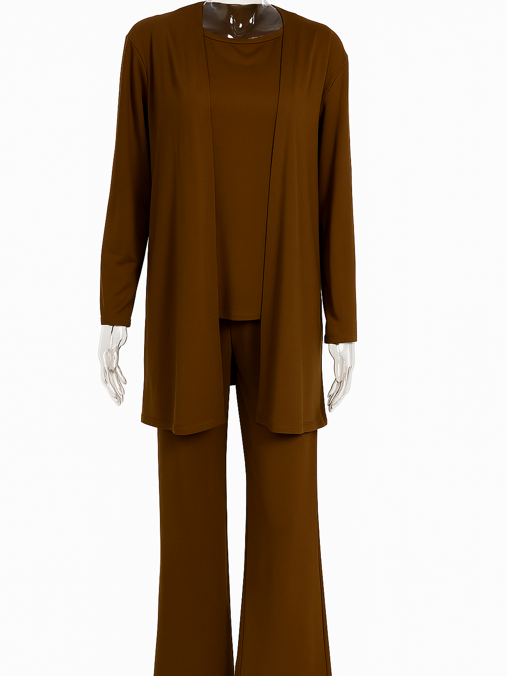 Damen Unifarben Nahtverarbeitung Matching Kostüm Pendeln Langarm Lässig Frühling/Herbst Mehrteiliges Set Matching Set