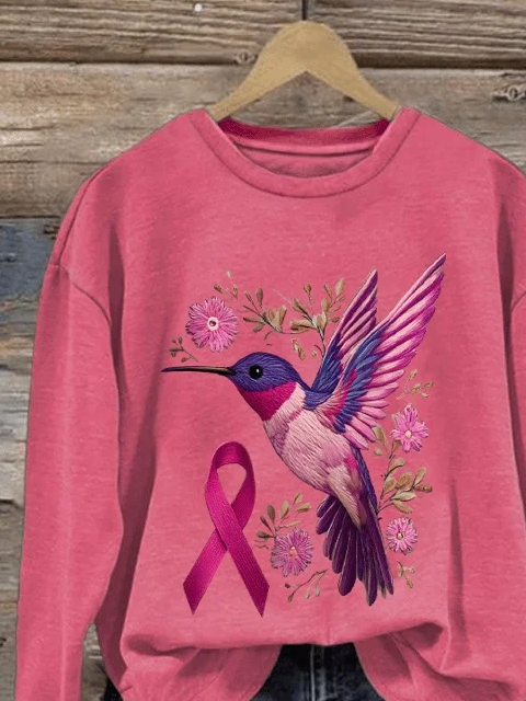 Damen Geblümt Rundhals Print Lässig Frühling/Herbst Langarm Sweatshirt