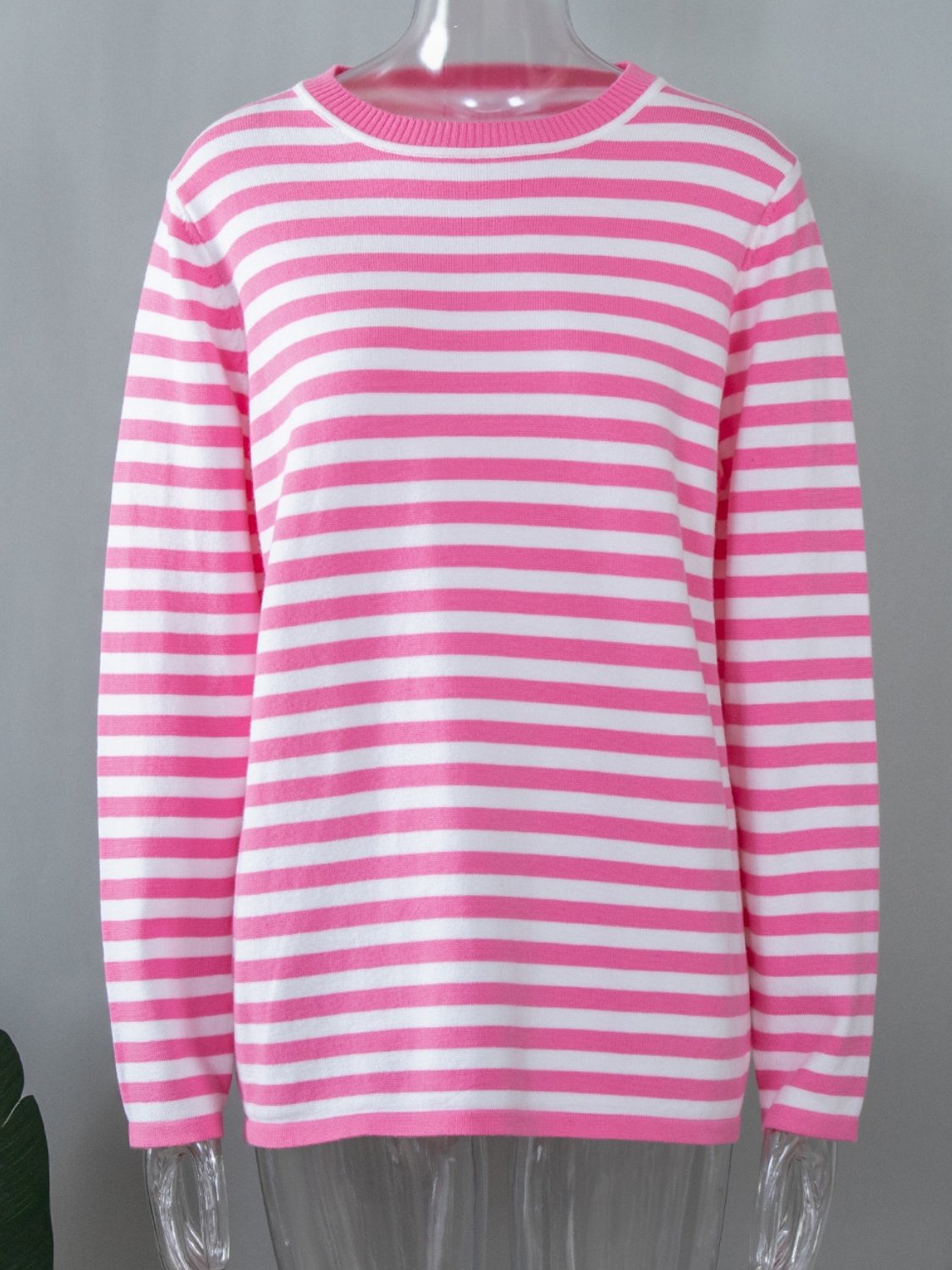 Damen Gestreift Nahtverarbeitung Frühling/Herbst Straße Langarm Rundhals Pullover