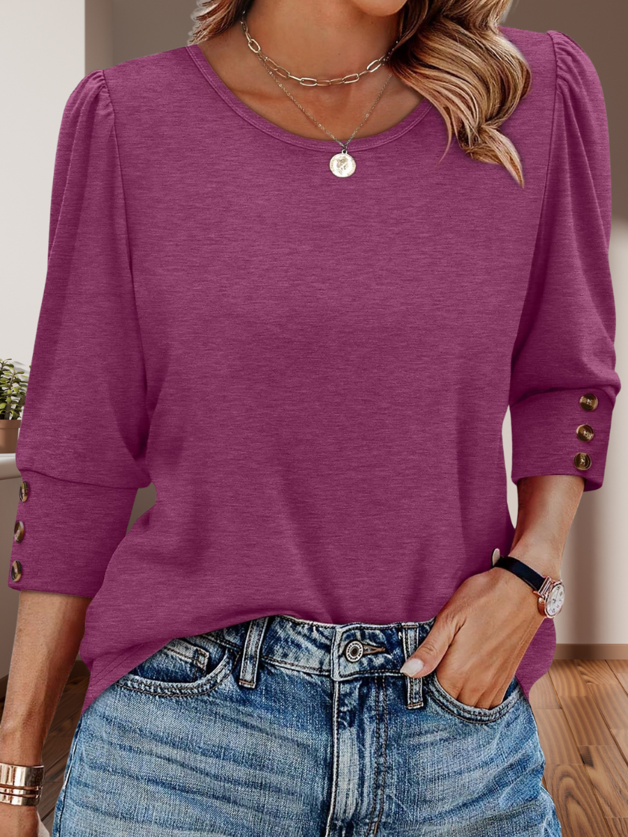 Damen Geometrisch Langarm T-Shirts T-Shirt V-Ausschnitt Print Retro Frühling/Herbst Oberteile